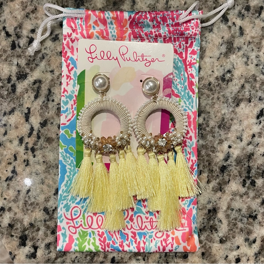 NWT Lilly Pulitzer Earrings with Lilly Pulitzer Dust Bag